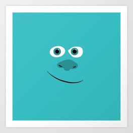 The monsters Art Print | Bluemonster, Cartoon, Babyblue, Forkids, Monster, Kids, Blue, Child, Cartooncharacter, Funny 