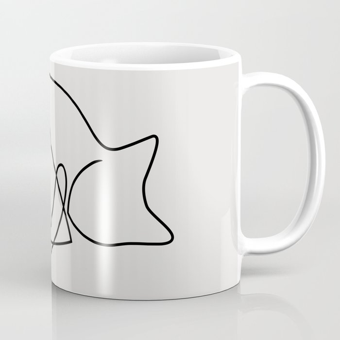 One Line Kitty II Coffee Mug