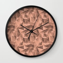 Abstract Geometrical Triangle Patterns 3 Pratt and Lambert Earthen Trail 4-26 Wall Clock | Modern, Graphicdesign, Triangles, Shapes, Trendy, Abstract, Gradient, Digital, Polygons, Ombre 