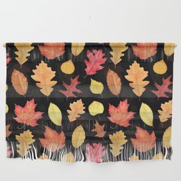Autumn Leaves - black Wall Hanging
