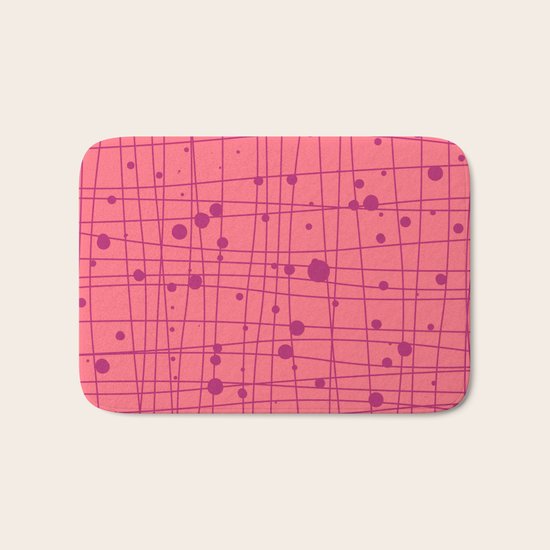 Woven Web pink Bath Mat