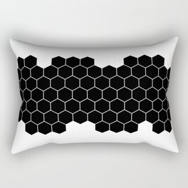 Honeycomb Black & White Rectangular Pillow