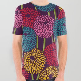 Full of Chrysanth All Over Graphic Tee