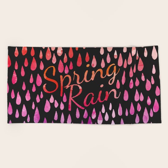 Spring Rain Beach Towel