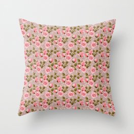 Modern Magical Pink Rose Collection Throw Pillow