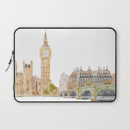 Big Ben and Westminster palace watercolor  Laptop Sleeve