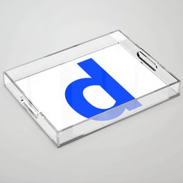 letter D (Blue & White) Acrylic Tray