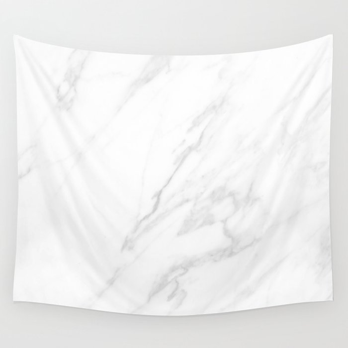 Classic White Marble Wall Tapestry