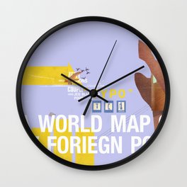 A World Map of Foreign Policy (book jacket cover) Wall Clock