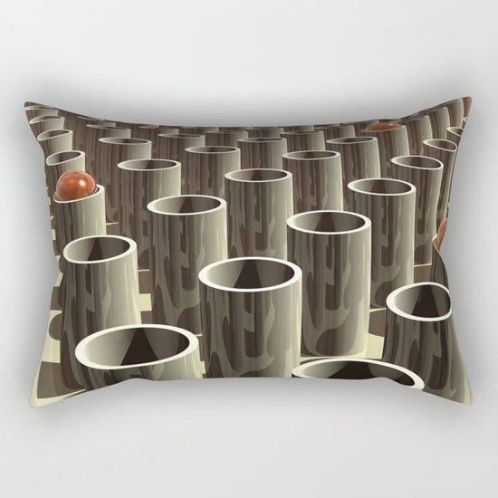Stockyard of Cylinders Rectangular Pillow