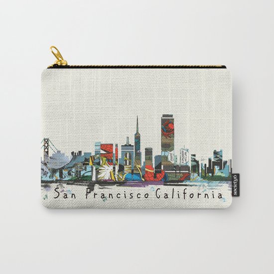 san francisco skyline comic Carry-All Pouch
