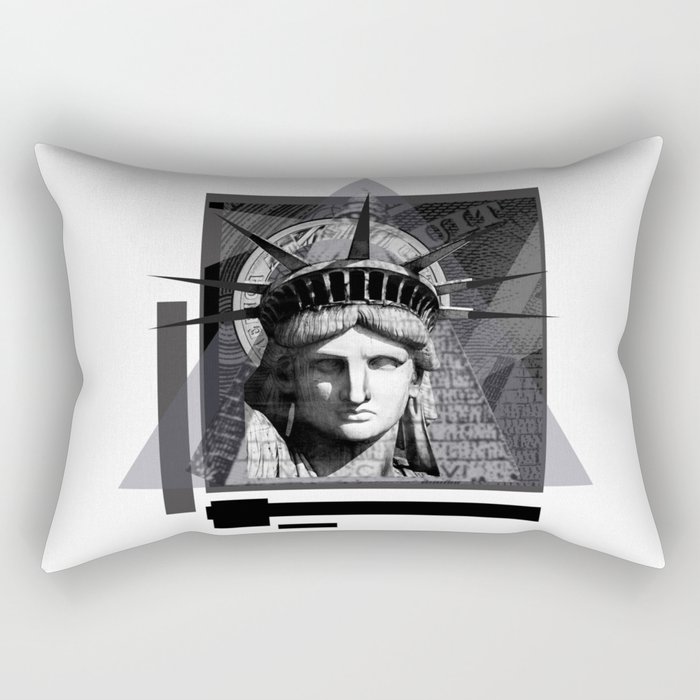 Abstract Statue of Liberty Rectangular Pillow