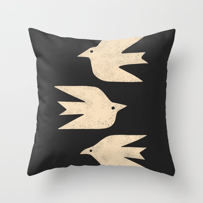 Doves In Flight Throw Pillow