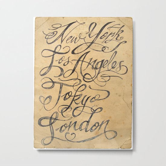 freehand cities Metal Print
