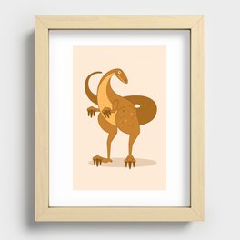 Brown Dinosaur Recessed Framed Print