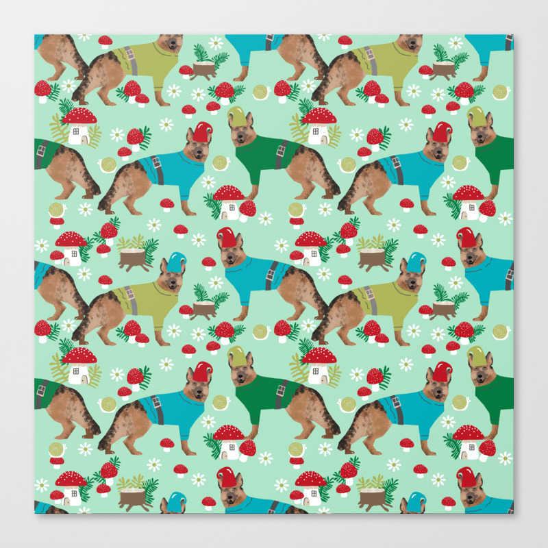Download German Shepherd Gnome Gnomes Costume For Dogs Pet Friendly Pet Portraits Dog Art Pattern Canvas Print By Petfriendly Society6