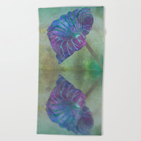 Tropical pond Beach Towel