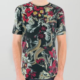 Skull and Snakes Xray All Over Graphic Tee