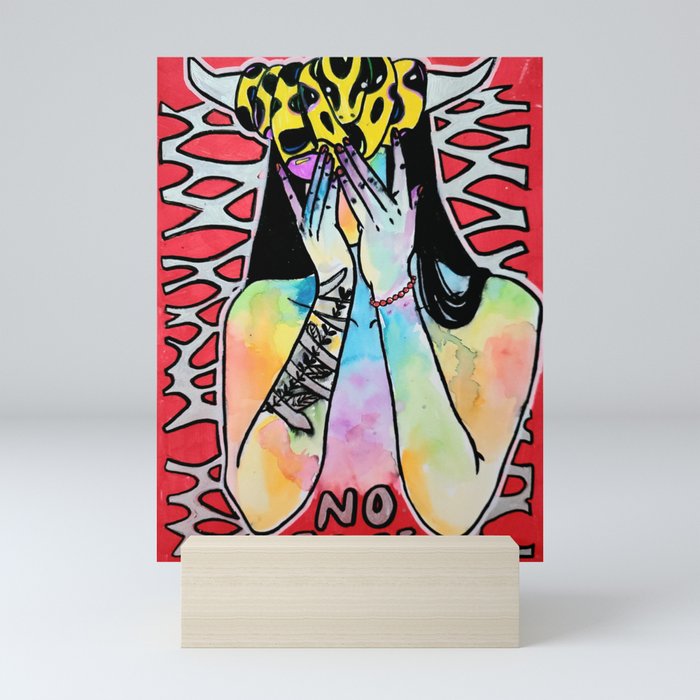 No face Mini Art Print