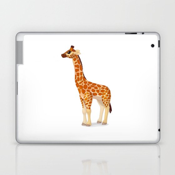 Cute giraffe. Vector graphic character Laptop & iPad Skin