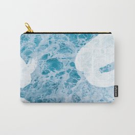 Sea Paint Carry-All Pouch | Paper, Blue, Digital, Paint, Sea, Ocean, Collage, Abstract, Art, Brush Strokes 