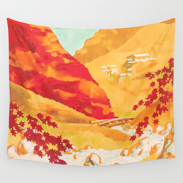 Japanese Autumn Wall Tapestry