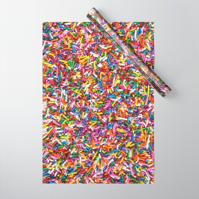 Rainbow Sprinkles Sweet Candy Colorful Wrapping Paper | Photography, Rainbow, Sprinkle, Sprinkles, Jimmies, Donut, Cute, Cupcake, Pink, Colorful