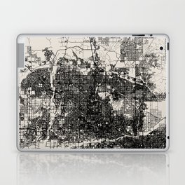 PHOENIX USA - black and white city map Laptop Skin