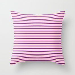 [ Thumbnail: Dark Violet & Bisque Colored Stripes/Lines Pattern Throw Pillow ]