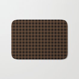 Plaid Seamless Pattern. Mahogany and Black colors. Bath Mat | Stewart, Cotton, Colors, Casual, Pattern, Gingham, Black, Color, Smooth, Fabric 