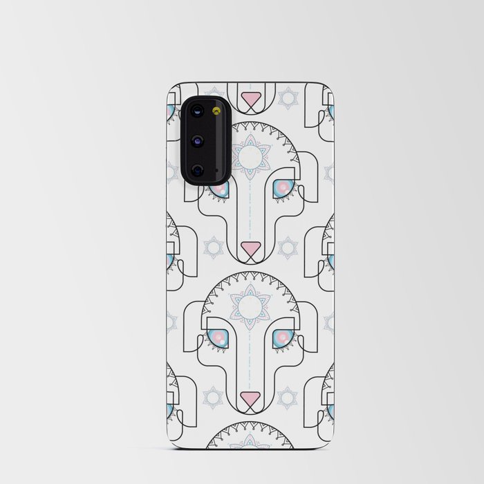 dog 2 one line art Android Card Case
