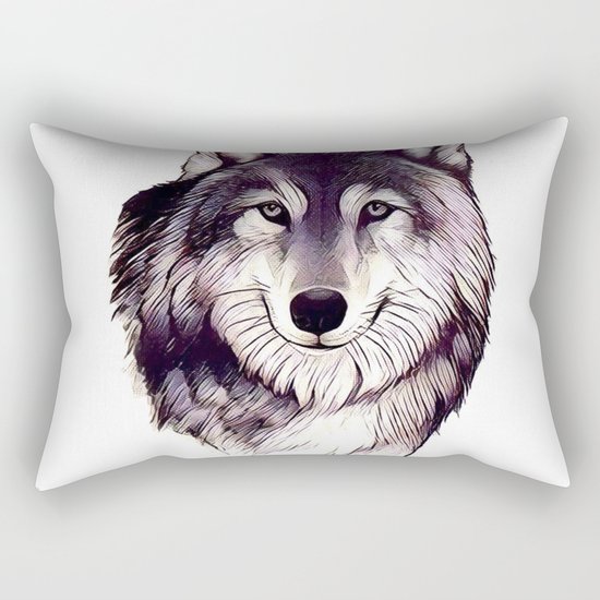 Wolfe Smile Rectangular Pillow