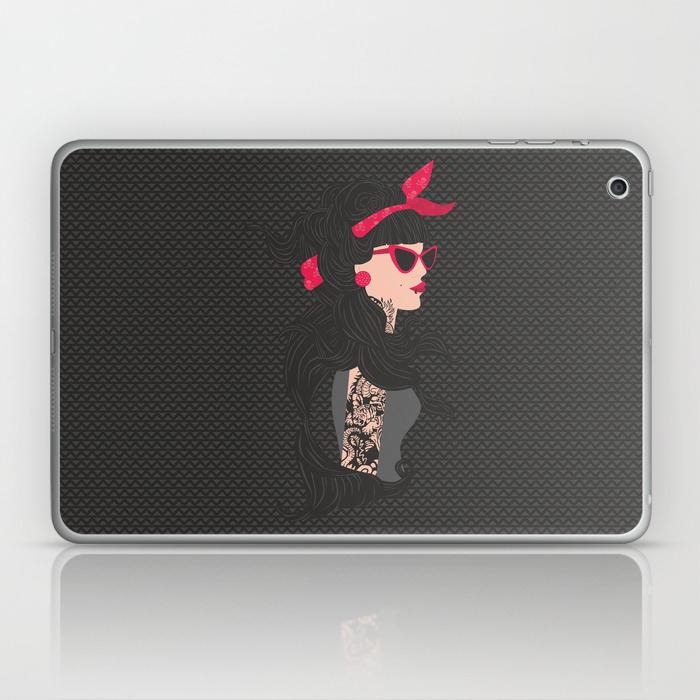 Fashion Girl With Tattoo Laptop Ipad Skin By Nikolettafilippidi Society6