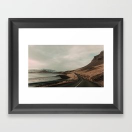 Iceland Road Landscape Framed Art Print