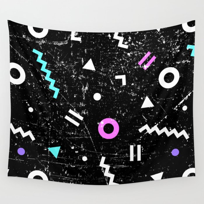 Memphis Grunge Wall Tapestry