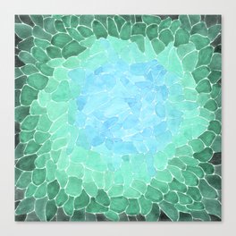 Abstract Sea Glass Canvas Print