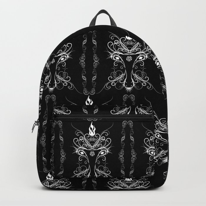 Baphomet Damask Occult Goth Art Backpack