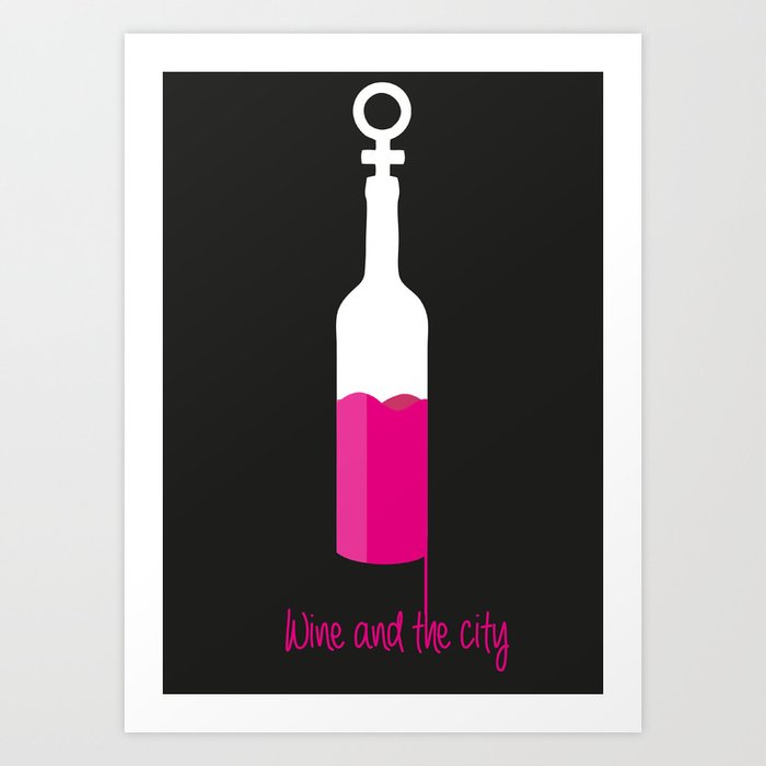 Wine in the city Art Print
