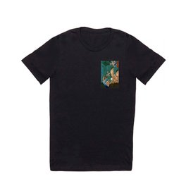 Mushroom Gatherers T Shirt | Drawing, Relief, Cave, Japan, Mushrooms, Woodblock, 19Thcentury, Print, Japanese, Color 