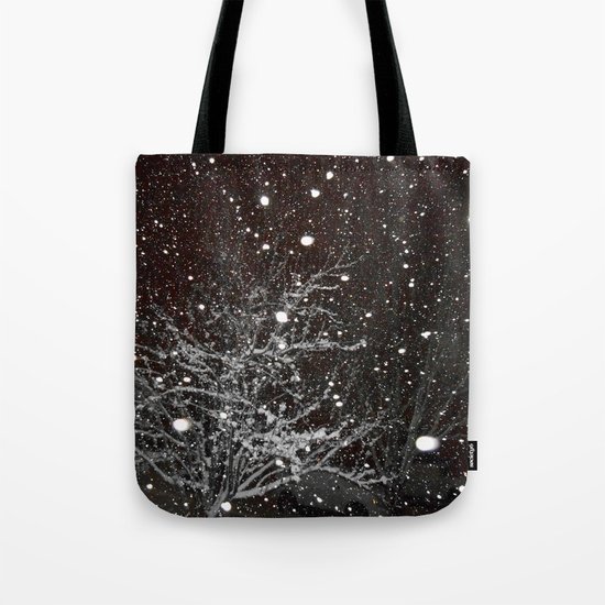 Night Snow Tote Bag