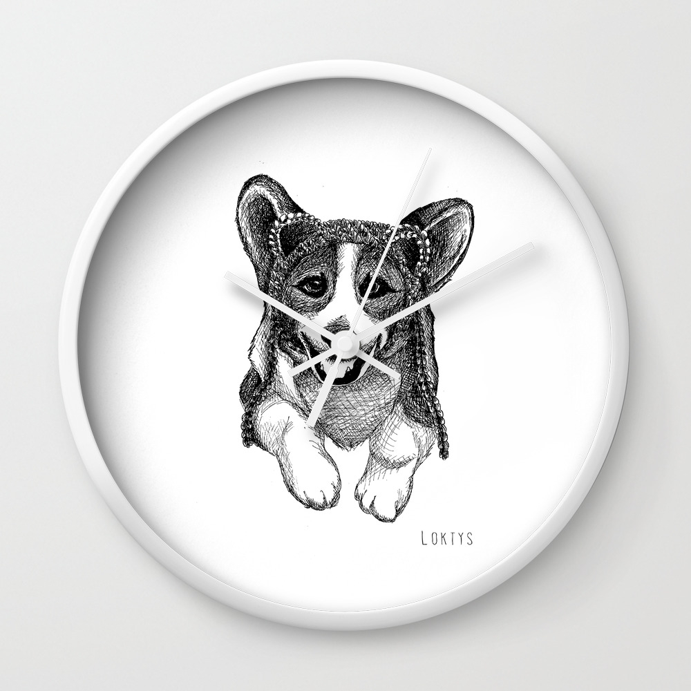 Pembroke Welsh Corgi Wall Clock By Loktys Society6