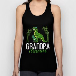 Dinosaur Grandpa Saurus Grandpasaurus Unisex Tank Top