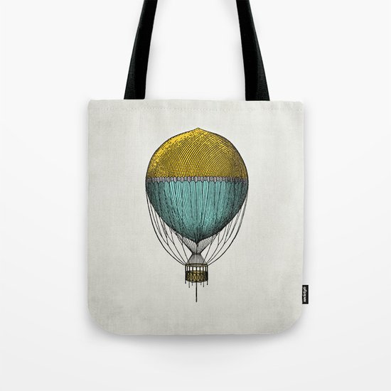 Vintage Hot Air Balloon Tote Bag