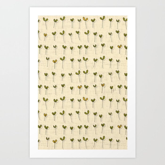 sprouts cream Art Print