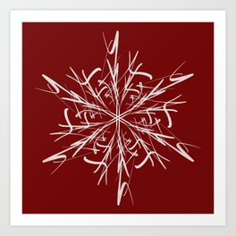 Festive Star | Red | Pattern Art Print