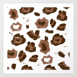 Leopard Pattern Brown Art Print