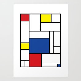 Piet Mondrian re-design 2 Art Print