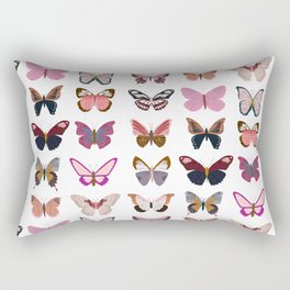 Pink Butterflies Rectangular Pillow