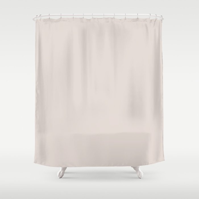 Living Well Off-white Solid Color Accent Shade Matches Sherwin Williams Hush White SW 6042 Shower Curtain