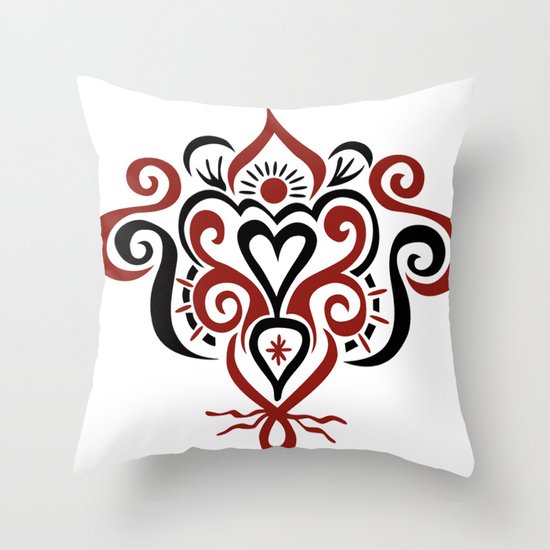 Bound heart Throw Pillow